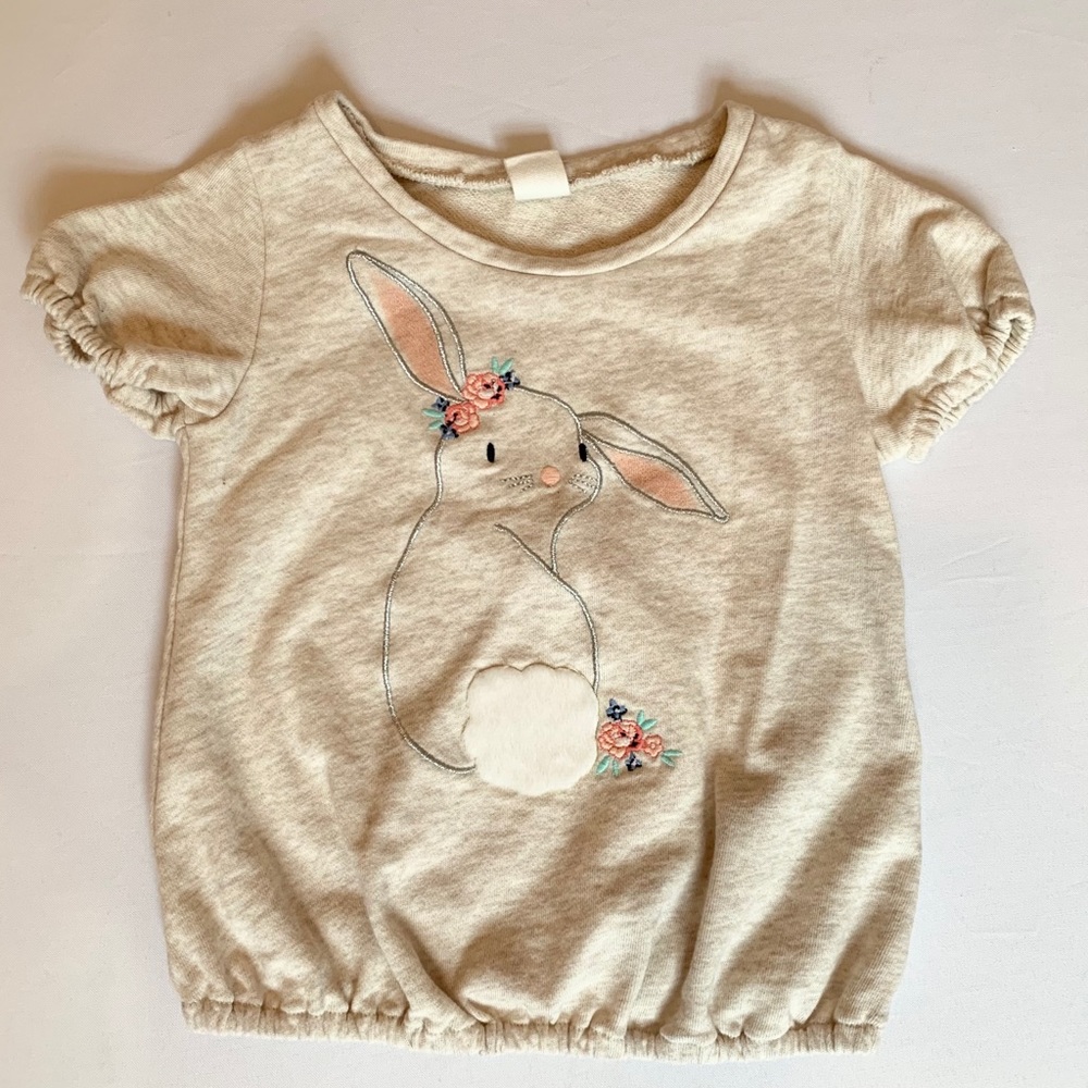 Toddler short sleeved bunny shirt